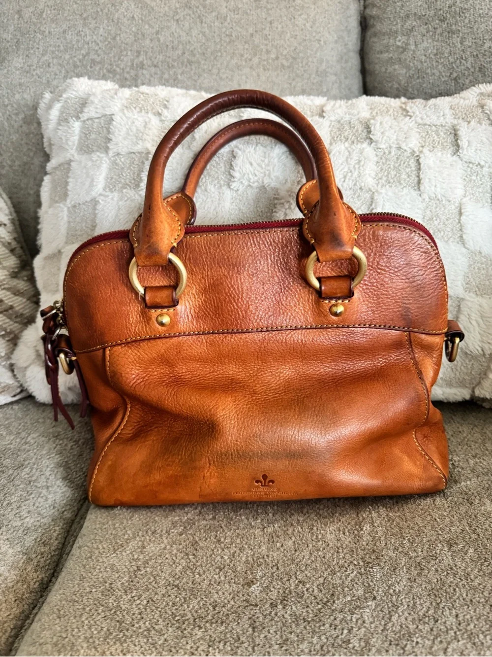 Dooney & Bourke Brown Leather Satchel - Cameron satchel